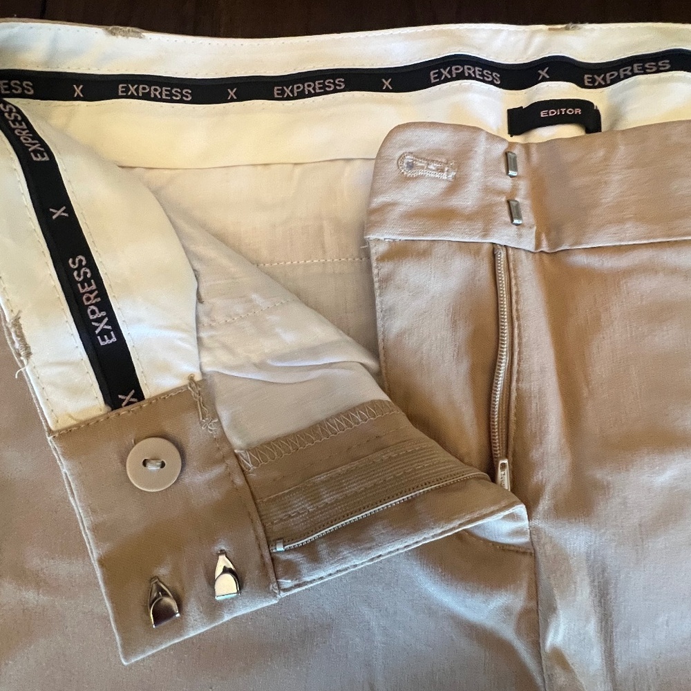 NWT Express Editor Camel Pants Low Rise Flare Leg… - image 6